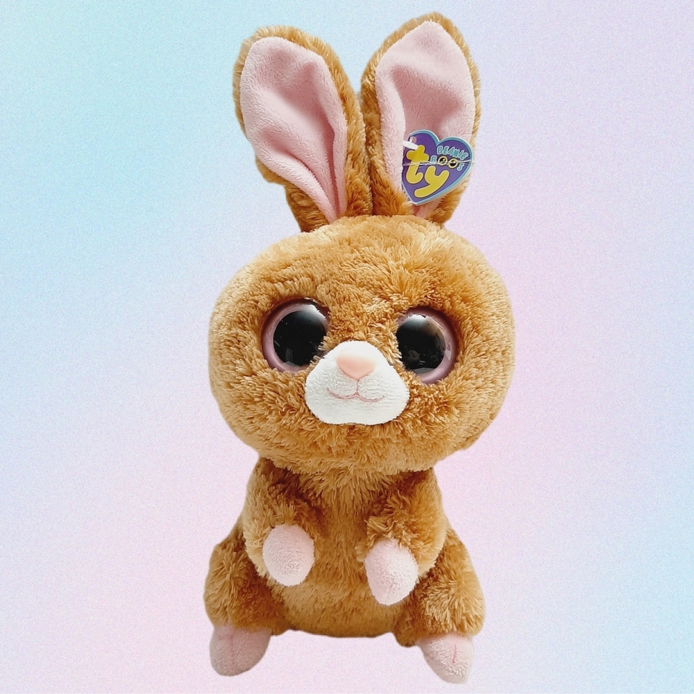 🍒 Ty Beanie Boos Hopson Brown Bunny Rabbit Medium 9" Plush NWT 2013 Buddy Toy